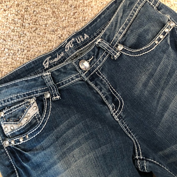 jewel embellished jeans